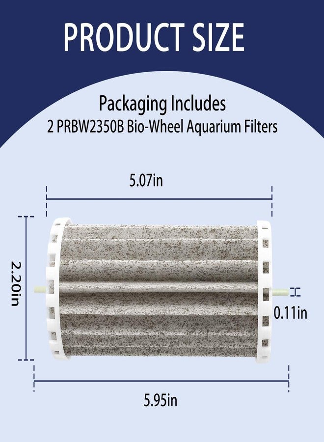 فلاتر حوض السمك SANJOON Bio Wheel PRBW2350B متوافقة مع Marineland Penguin 200B و 350B (قطعتان) - Image 5